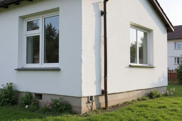 Mycie elewacji domu — efekt końcowy